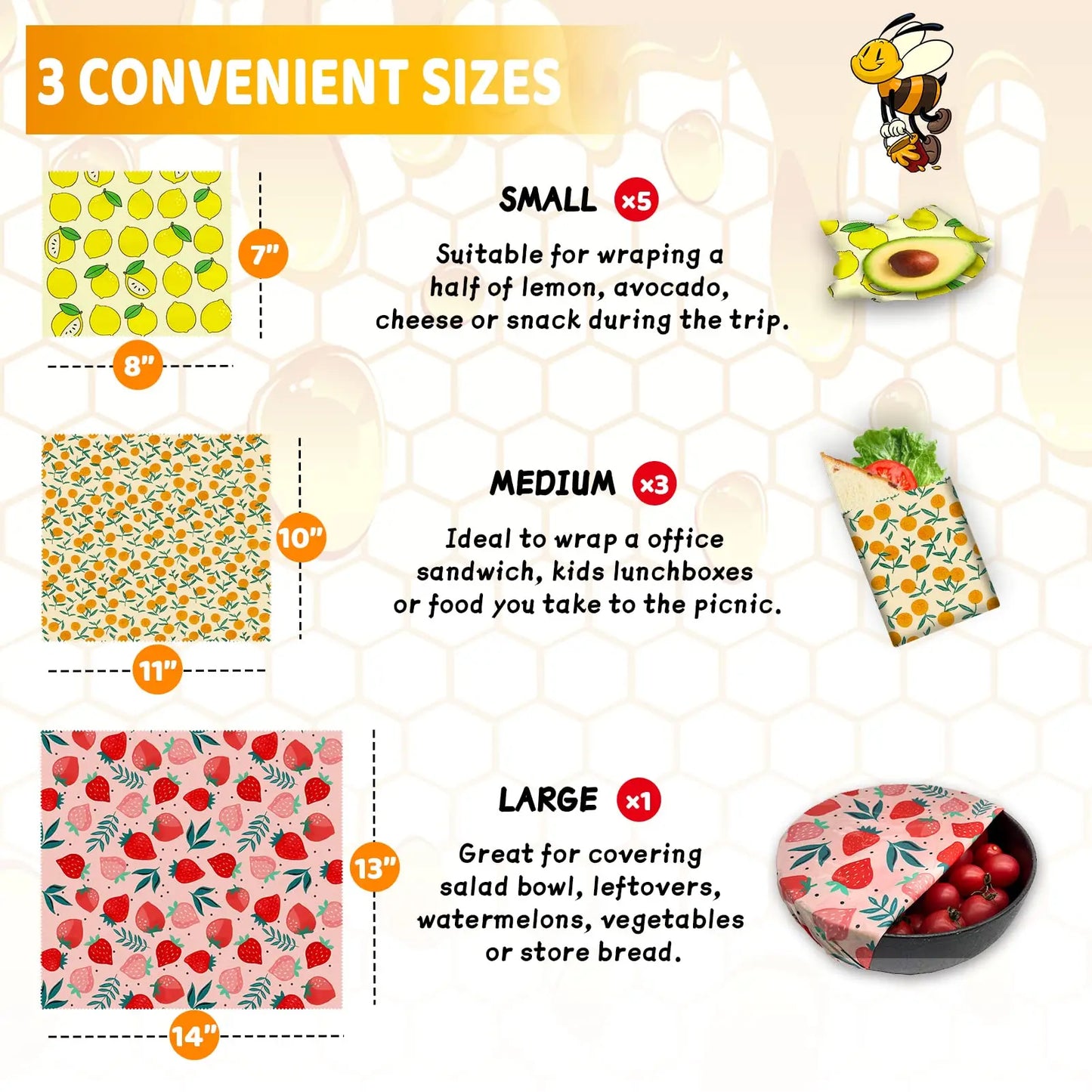 Reusable Beeswax Food Wraps - A natural alternative to Plastic