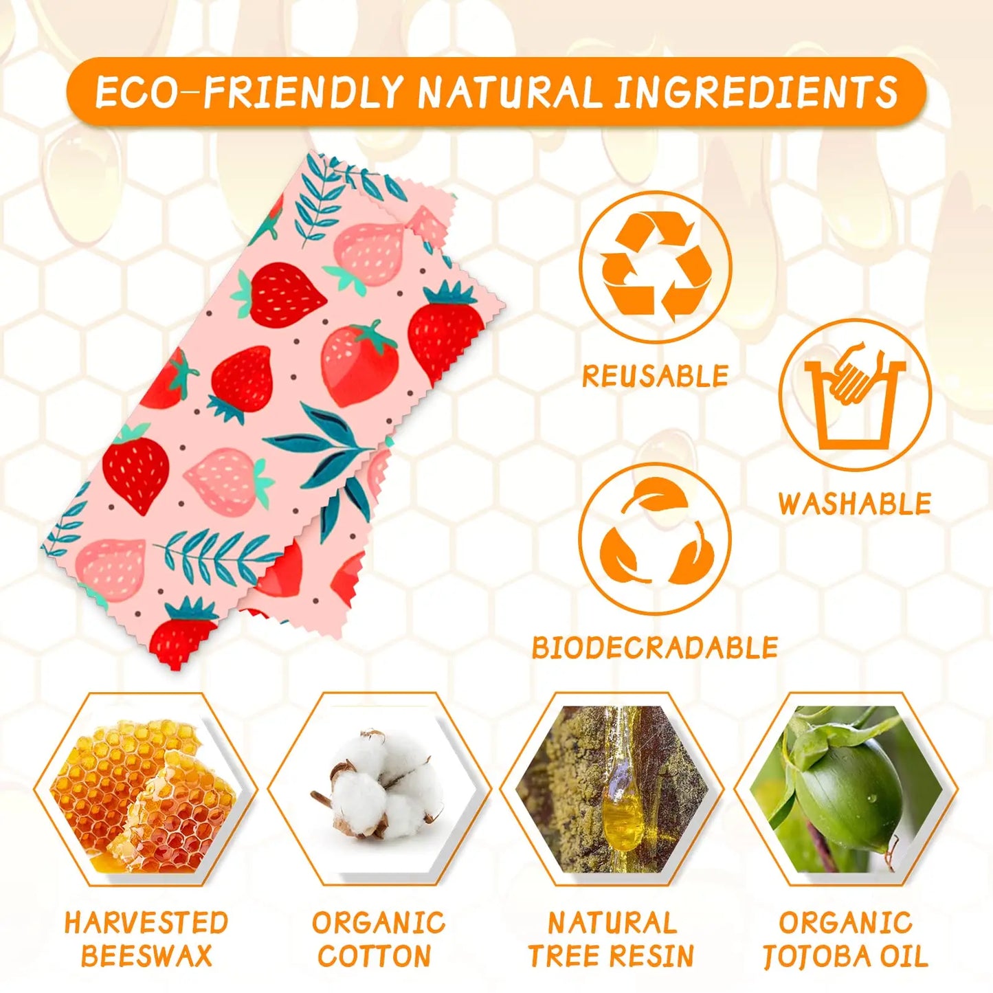 Reusable Beeswax Food Wraps - A natural alternative to Plastic