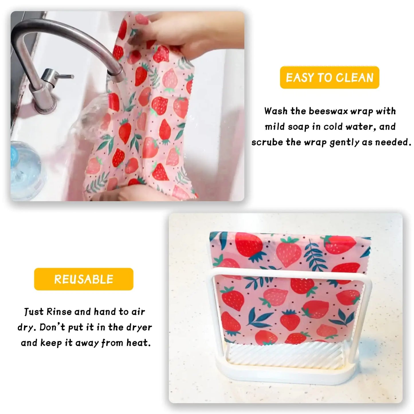 Reusable Beeswax Food Wraps - A natural alternative to Plastic